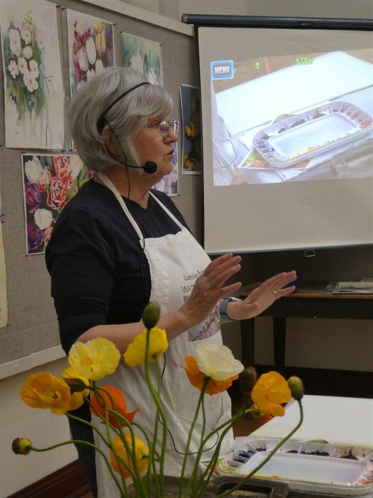 Lorraine Brown, floral watercolour painting